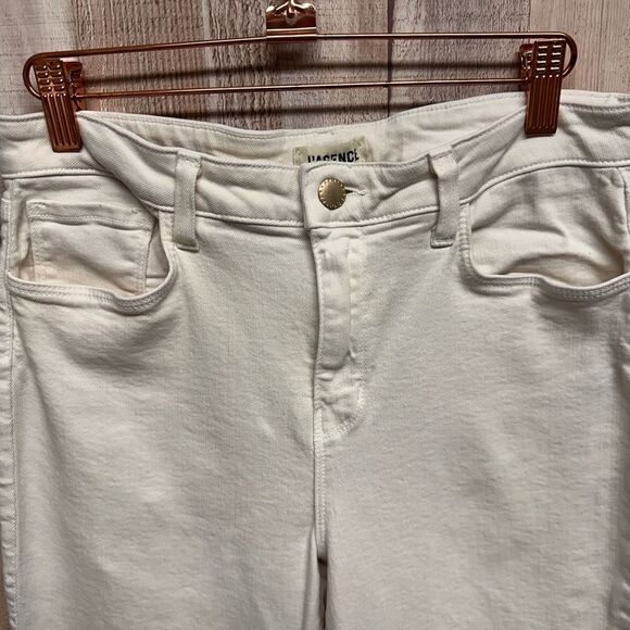 L’ AGENCE  Lorde Super high rise flare vintage white jeans - Picture 7 of 14